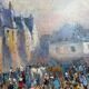 Huile de Serge Sauvage , Marché breton