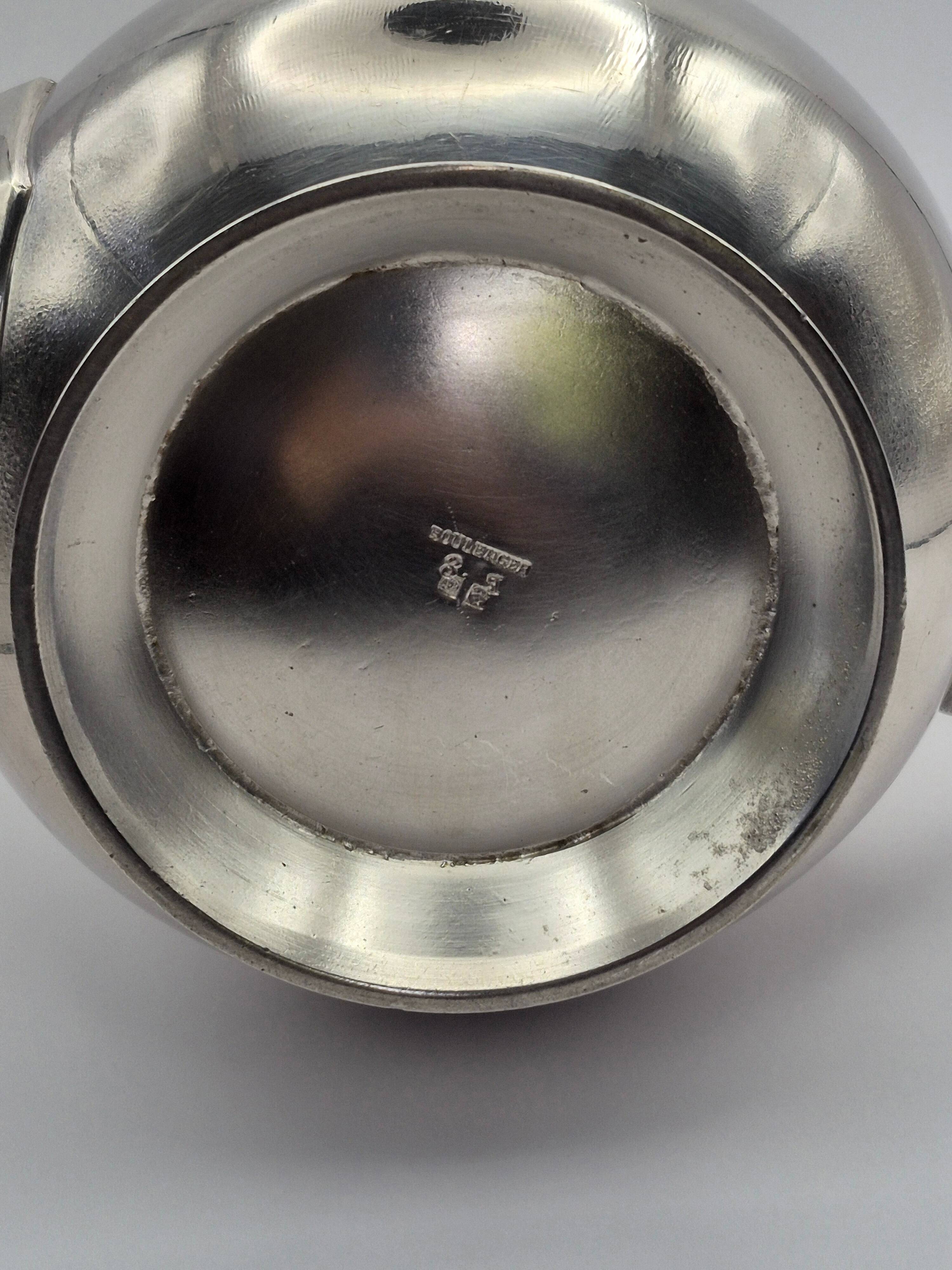 Beautiful and large antique silver-plated teapot – Maison Boulenger – A500