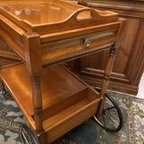 Serving table in blond cherrywood with removable top