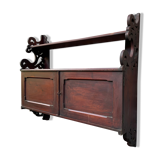 Antique mahogany wall cabinet/shelf