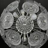 Vintage crystal dandelion lustre, Italy, 1960s