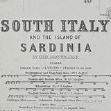 Map of Italy (Southern Sheet) circa 1869 Keith Johnston Royal Atlas