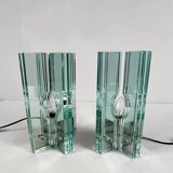 Giorgio Reggiori. Pair of table lamps/glass objects by Giorgio Reggiori for Gallotti & Radice, 1960s, Italy.