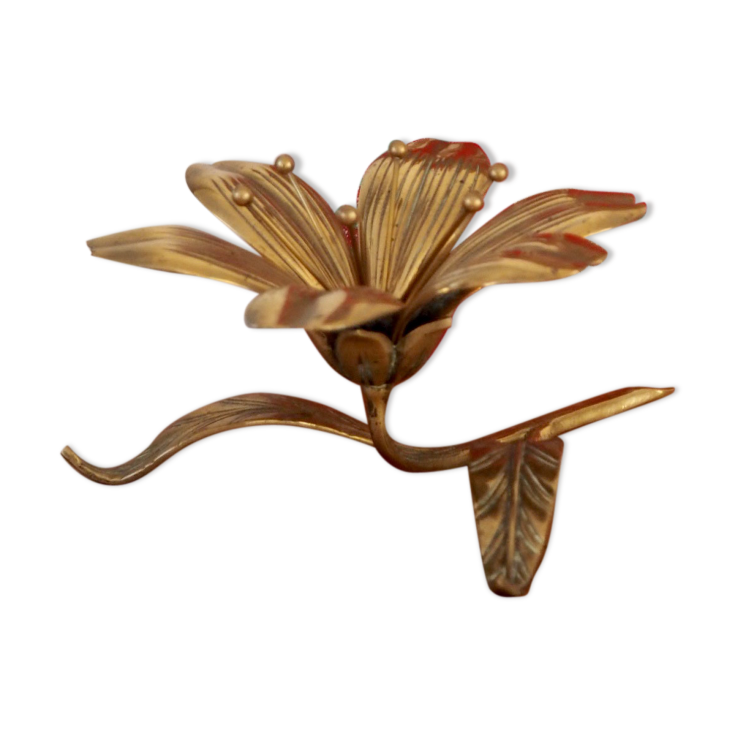 Flower brass ashtray