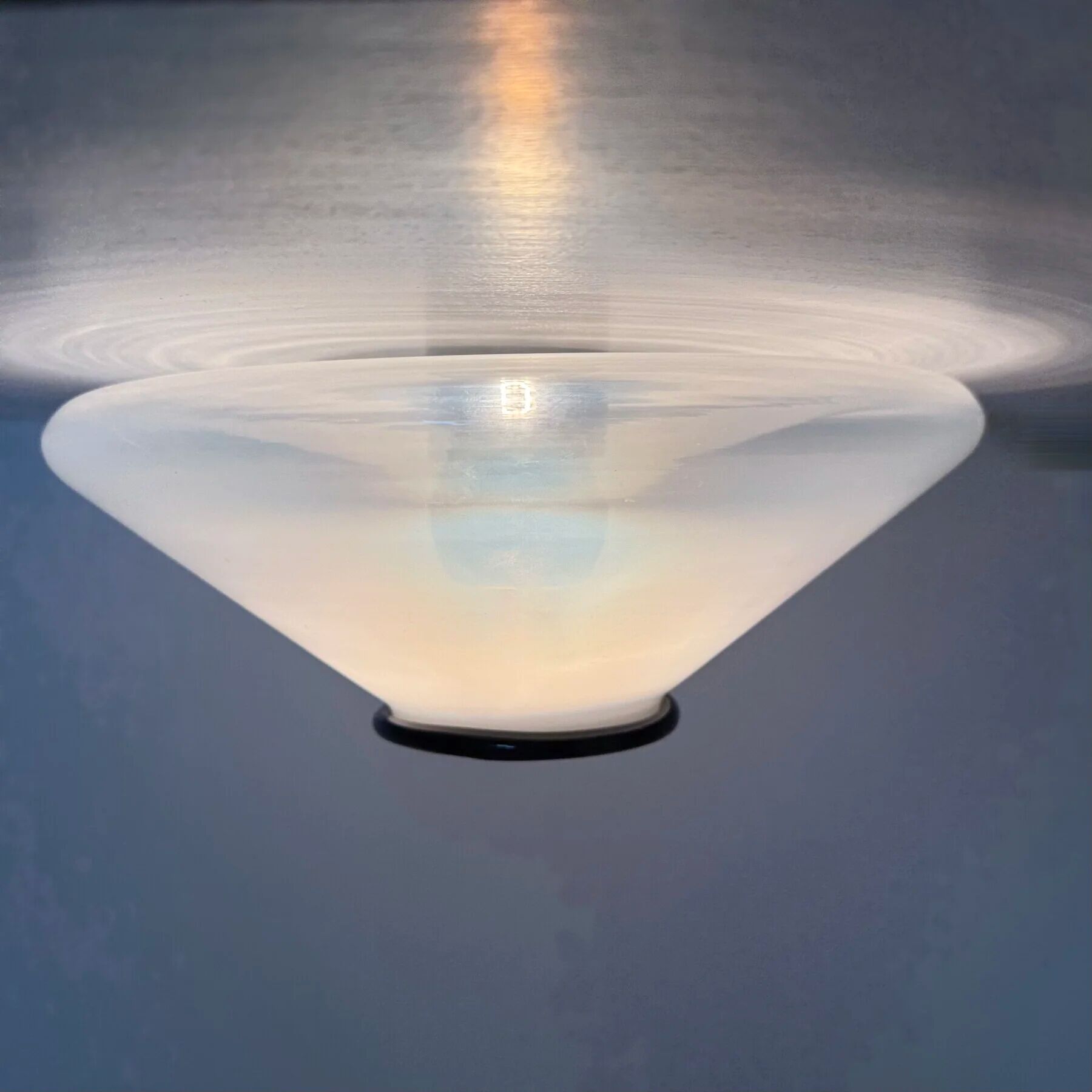 Applique encastrée en verre Murano Leucos au design du milieu du siècle, années 1980, Italie