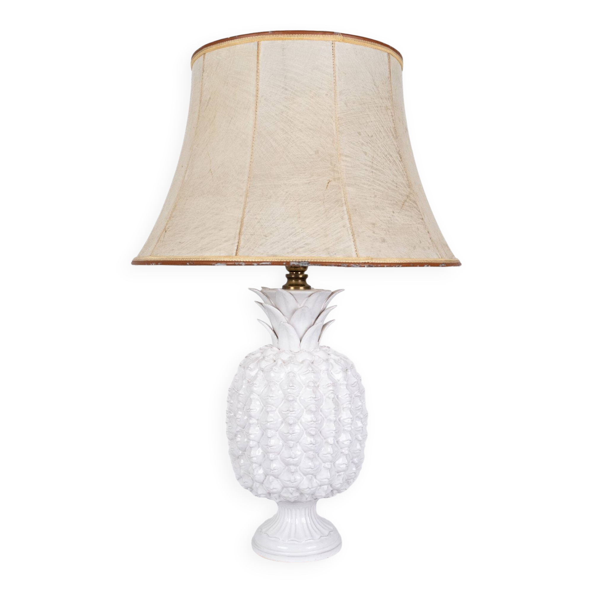 Large ceramic pineapple lamp, Italy, 1980s