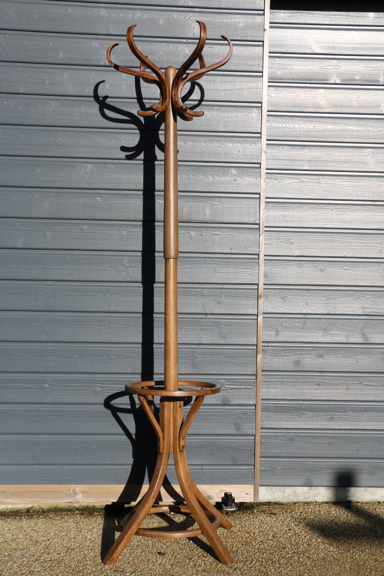 Baumann parrot coat rack dark beech umbrella stand