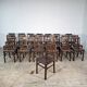 Ensemble de 21 chaises de café en hêtre