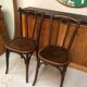 Anciennes chaises bistrot bois courbe