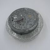 Ceiling light in molded glass with relief
