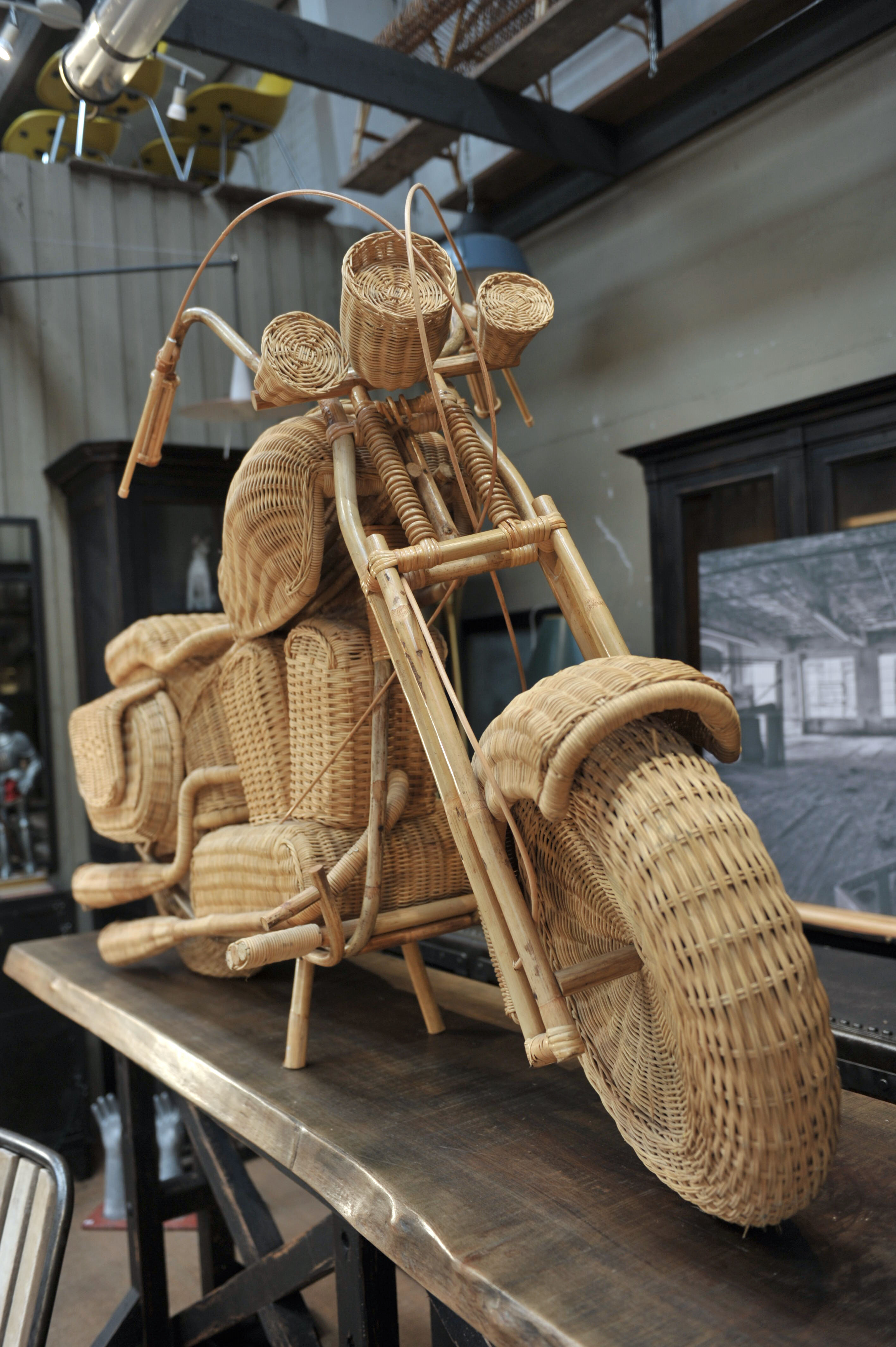 Motorcycle harley davidson rattan 1980
