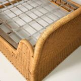 Vintage rattan sofa bed