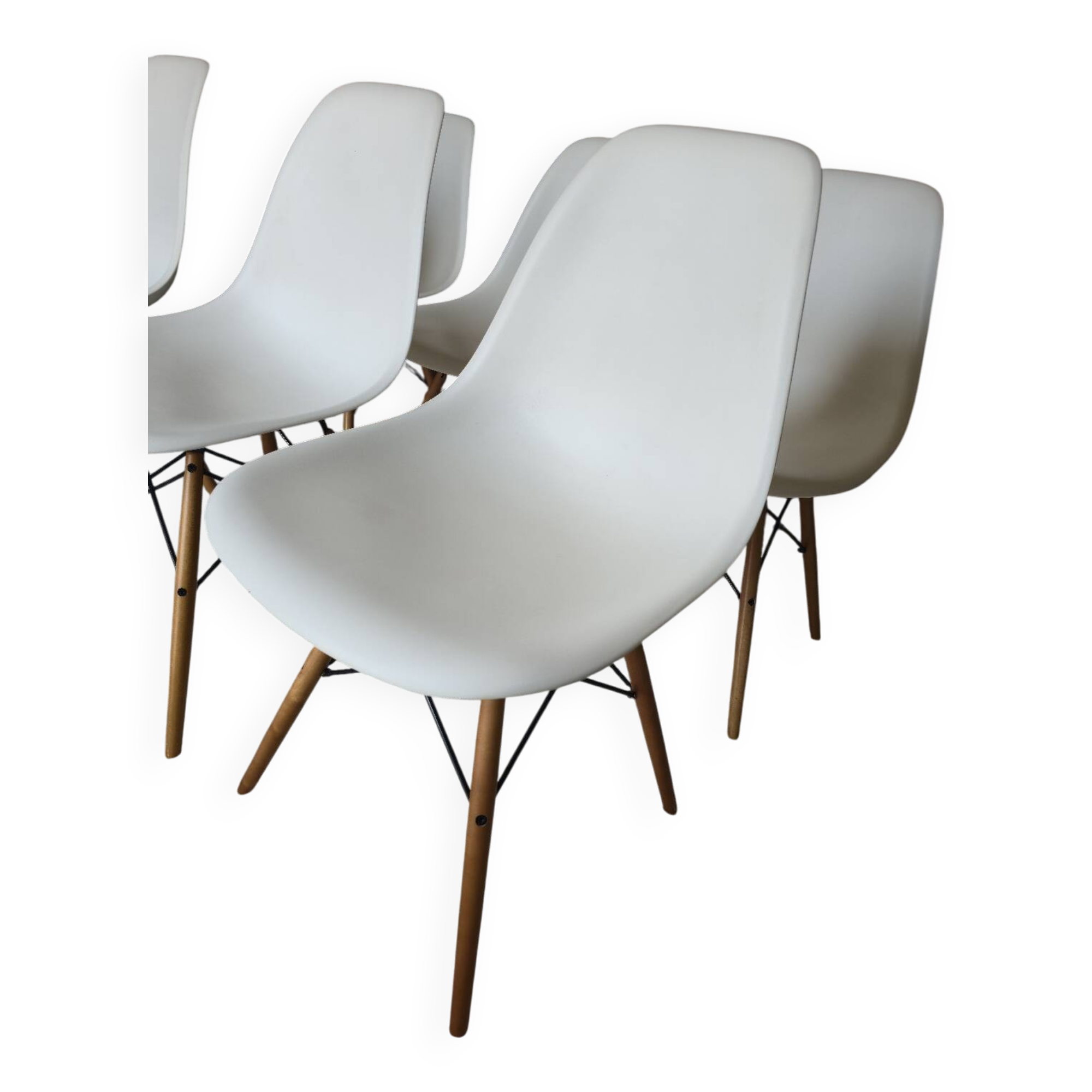 Lot de 6 chaises EAMES PLASTIC DSW Voltex