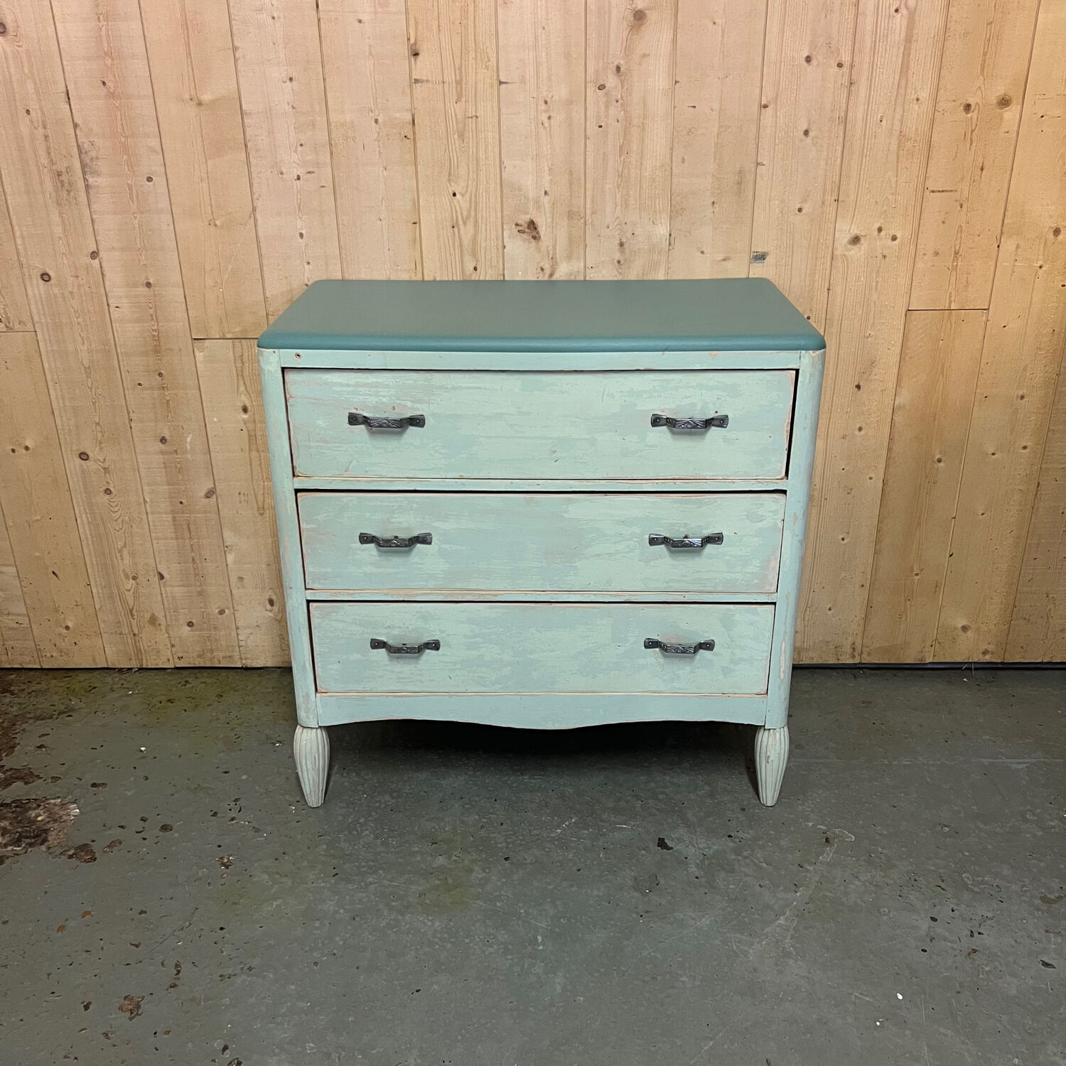 Vintage art deco three-drawer chest of drawers