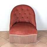 Velvet frog armchair