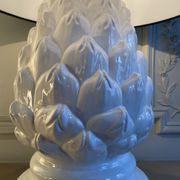 Imposing ceramic table lamp artichoke shape, Italy, 1960s