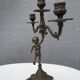 "Il mio bel foco" pair of candlesticks XIXth cherubs 3 torchieres