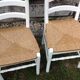 Ensemble table de ferme  blanche et quatre chaises