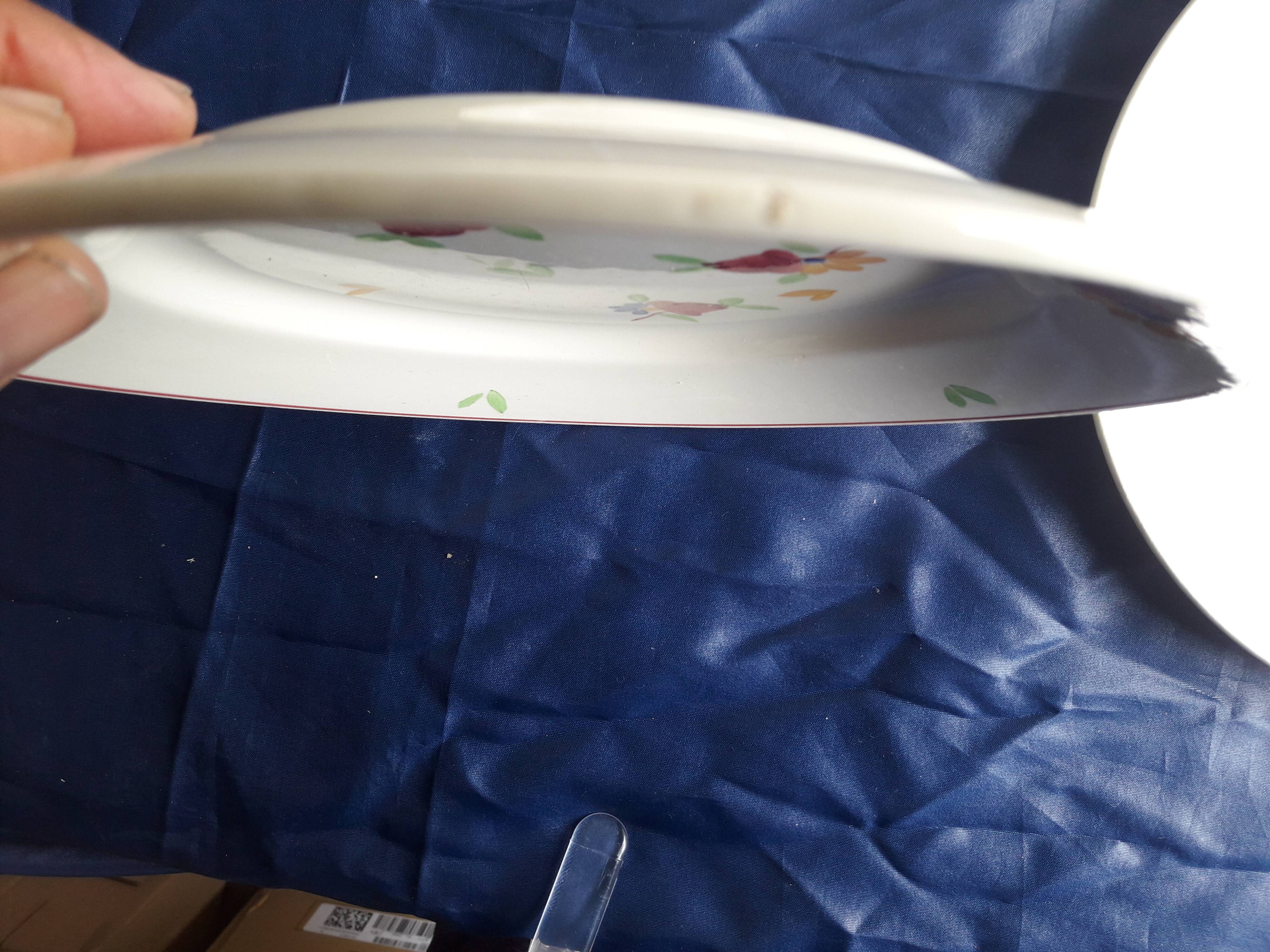 6 earthenware plates from Gien model Val de Loire hand-painted diam 21.5 cm