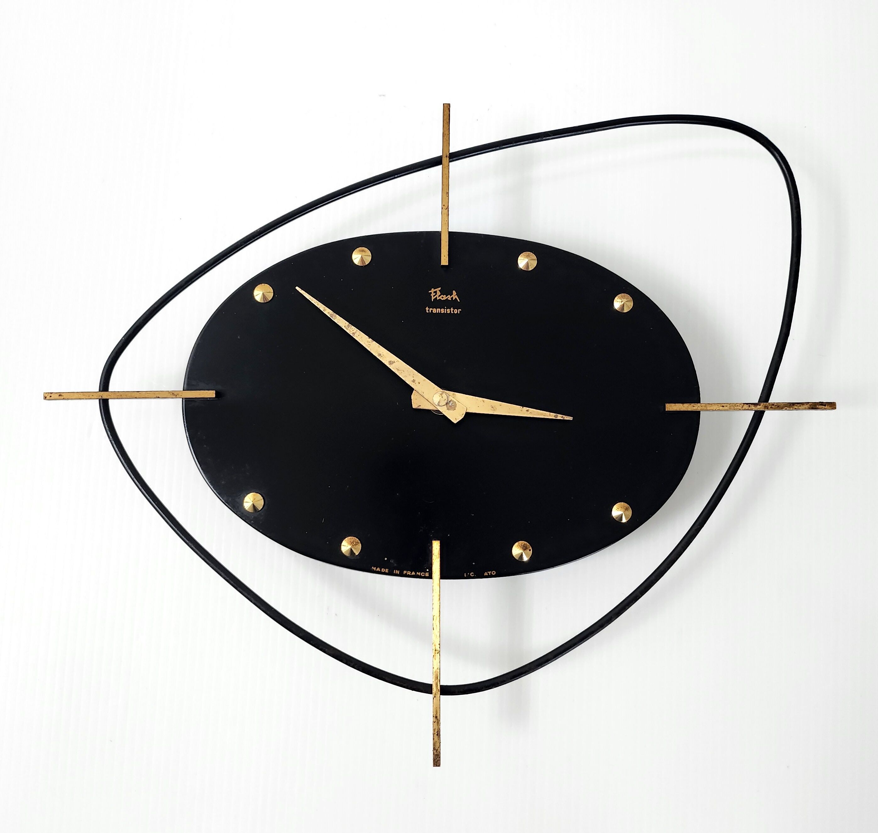 Vintage Flash Transistor Wall Clock 1950