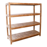 Old burmese teak workshop shelf original unbleached patina