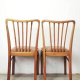 Pair of vintage Danish beech chairs