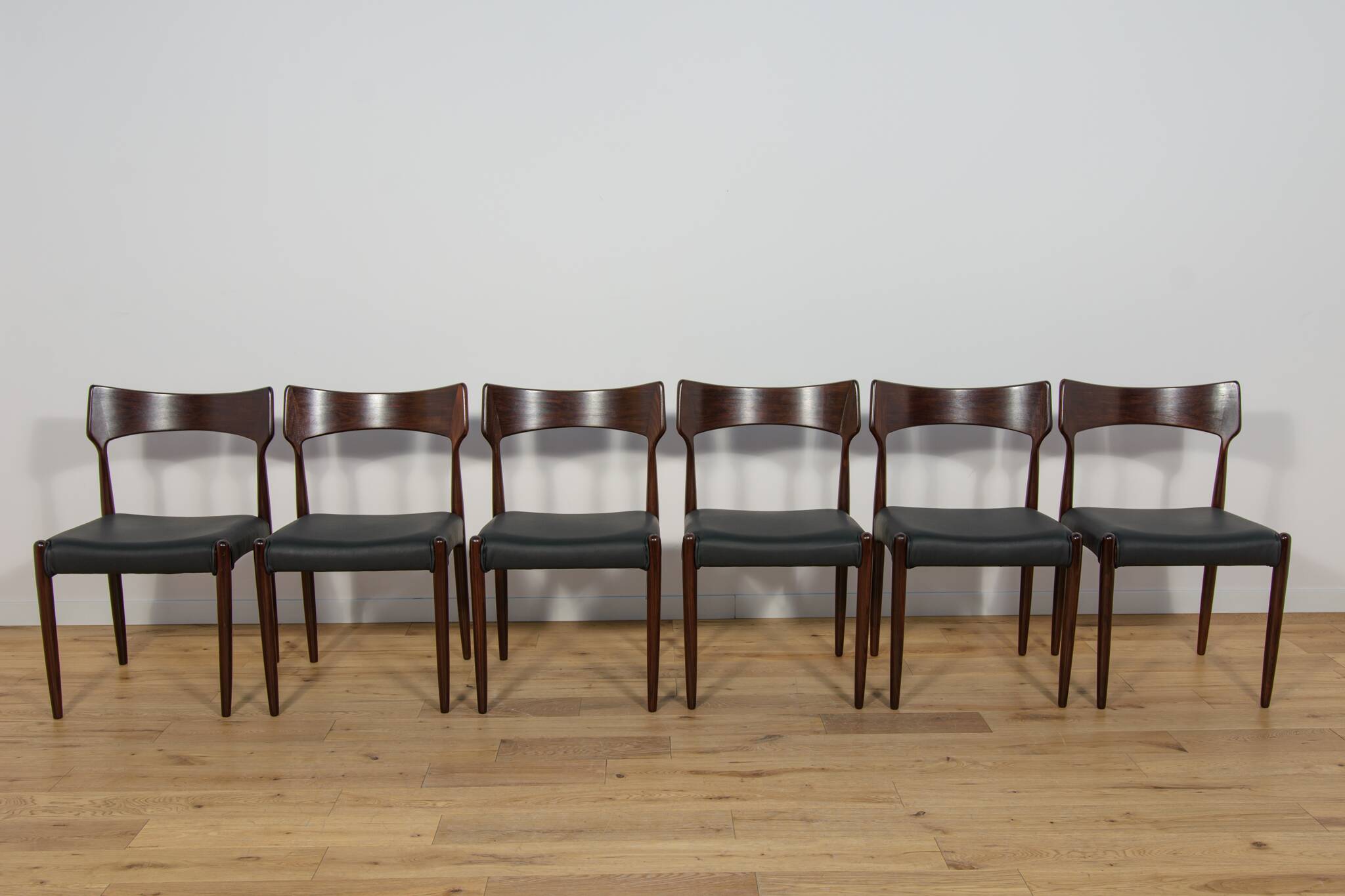 Mid Century Rosewood Dining Chairs from Bernhard Pedersen & Son, 1960s, Set of 6