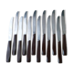 Box of 12 table knives in stainless steel and bakelite EC 144
