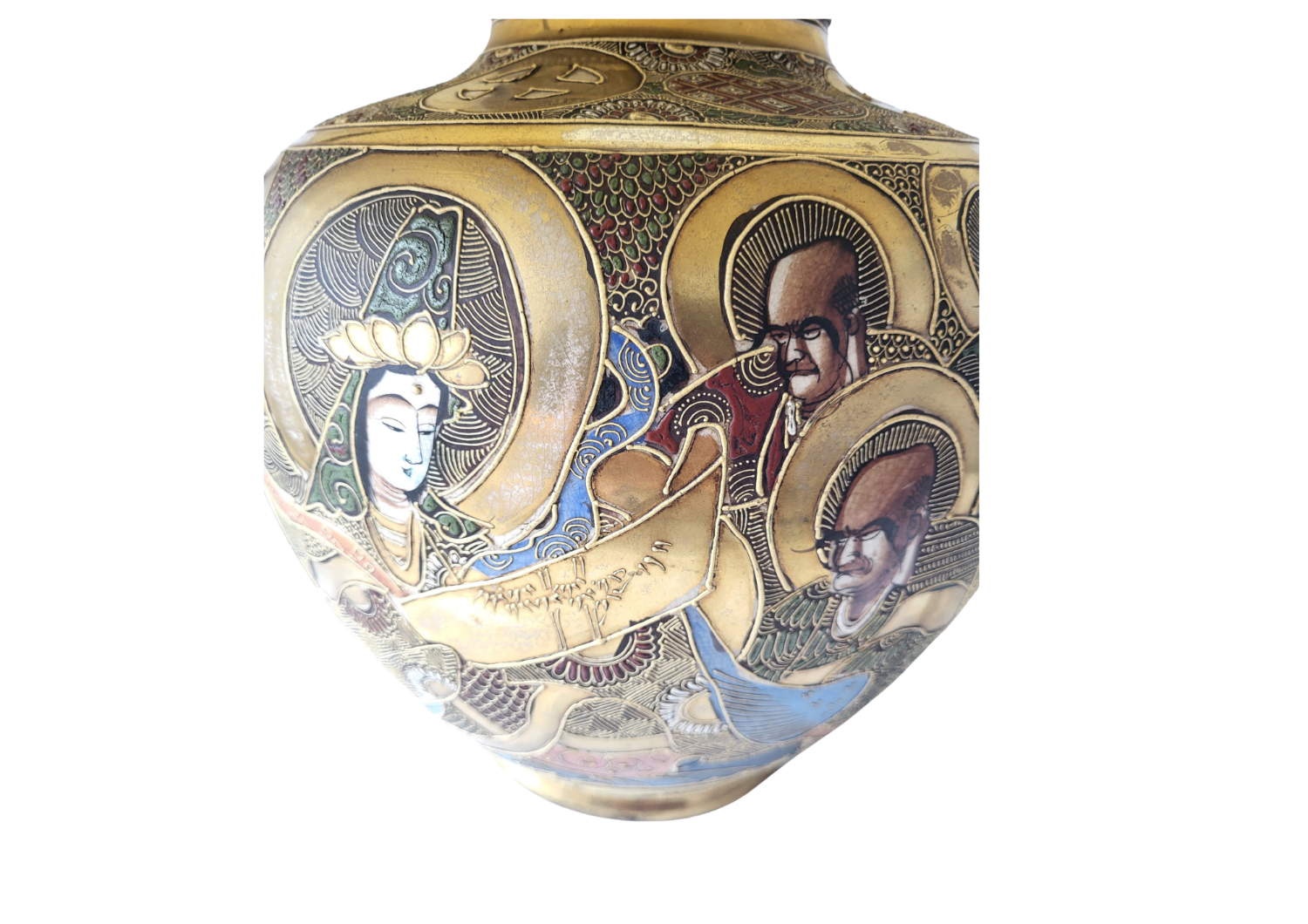 Handmade Asian style lamp in ceramic