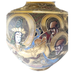 Handmade Asian style lamp in ceramic