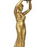 Gilded bronze and marble lamp in Empire style