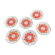 Lot de 6 assiettes décor Harmonie-Faience de GIEN Vintage 1970
