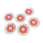 Lot de 6 assiettes décor Harmonie-Faience de GIEN Vintage 1970