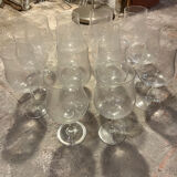 Set of crystal wine glasses