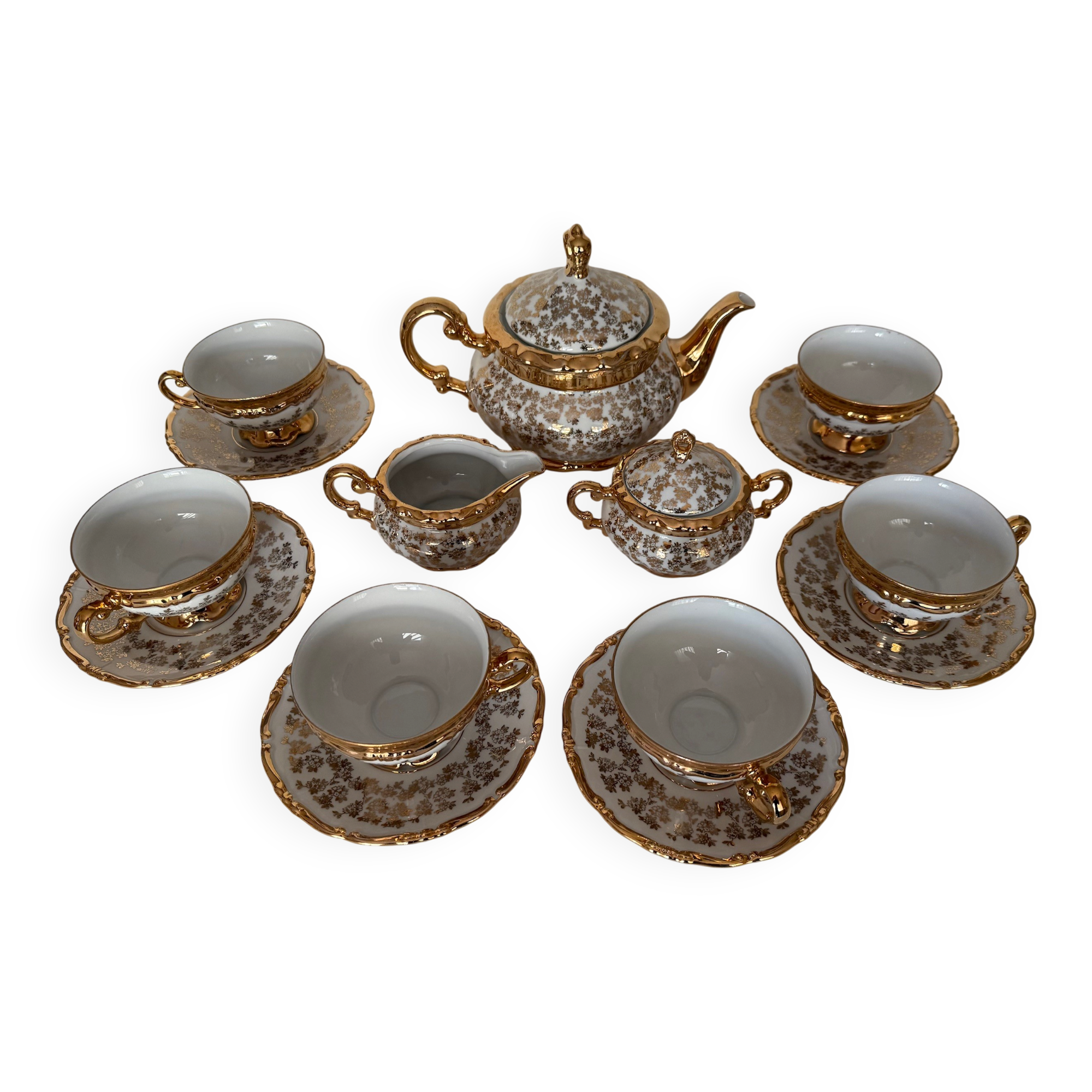 Bavarian tea service Mitterteich, Germany 1950s