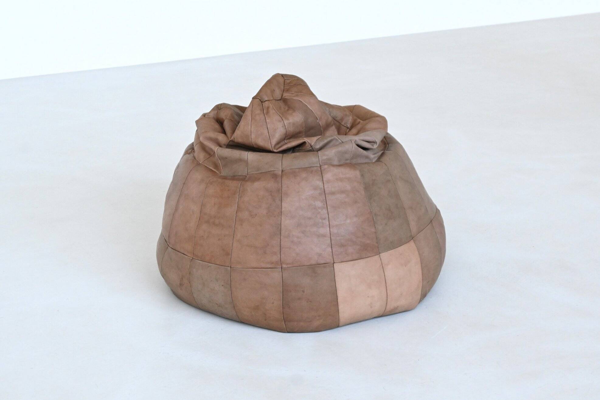 De Sede patchwork Bean Bag pouf in leather Switzerland 1970