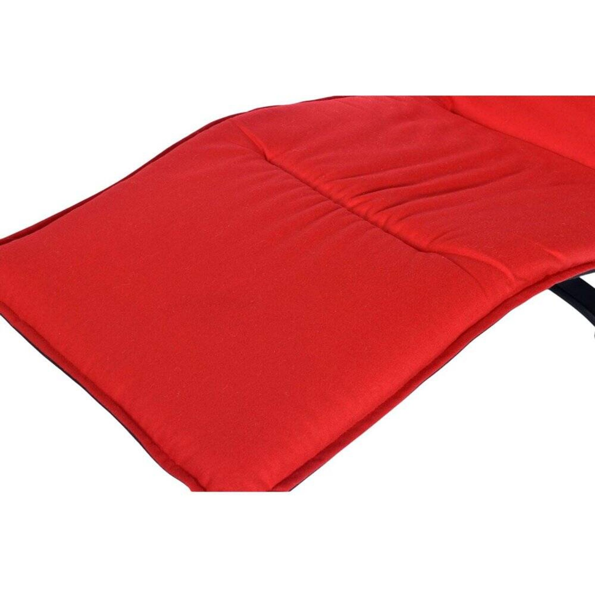 Scandinavian modern black leather and red wool reversible chaise lounge from Westnofa, Norwegian