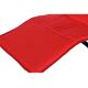 Scandinavian modern black leather and red wool reversible chaise lounge from Westnofa, Norwegian