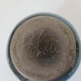 Vase émaillée Bleu de Jacques et Dani Ruelland 1960s
