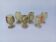 set of 6 green alabaster stone wine goblet stemmed glasses