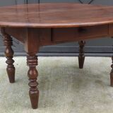 Old louis philippe oval coffee table 1 drawer