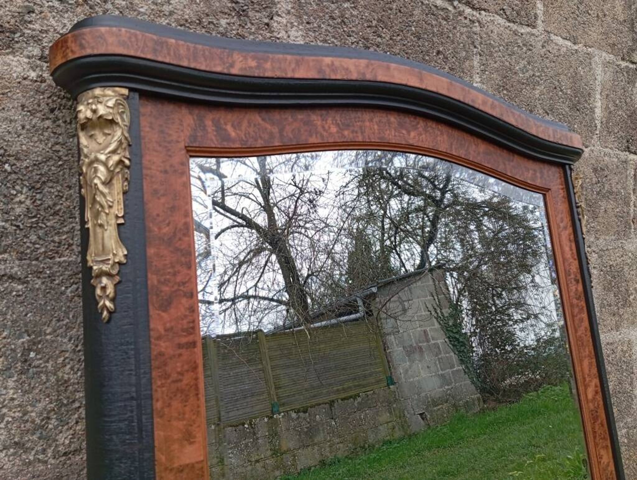 Large beveled mirror from the early 20th century
