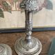 Antique silver-plated metal candlesticks