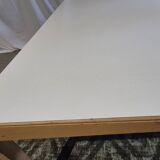 Table vintage 200x90 à pieds asymétriques, design néerlandais Hennie de Jong années 1980