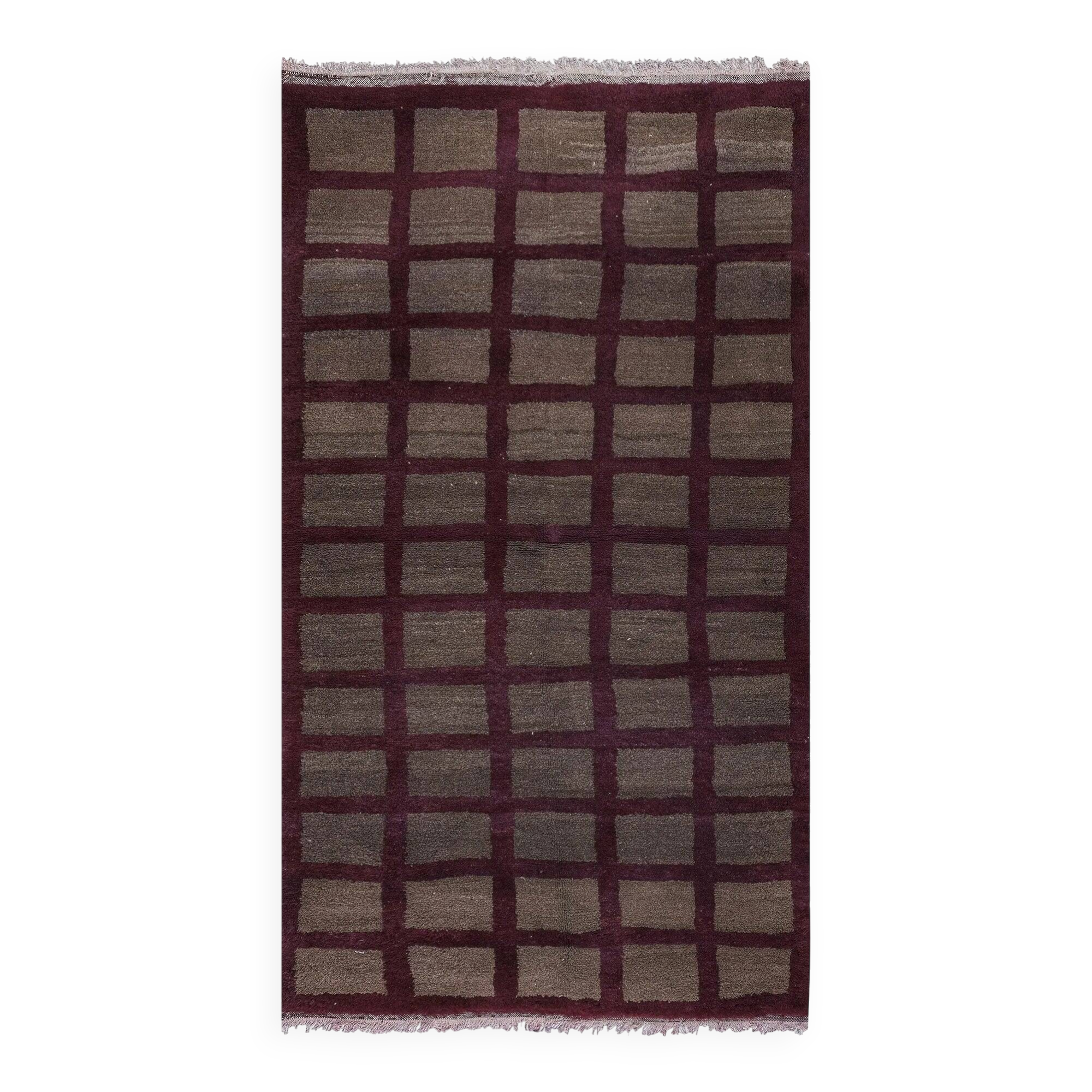 Vintage Turkish handmade rug 113x208 cm