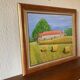 Oil painting "Harvest Time" in Dordogne, framed