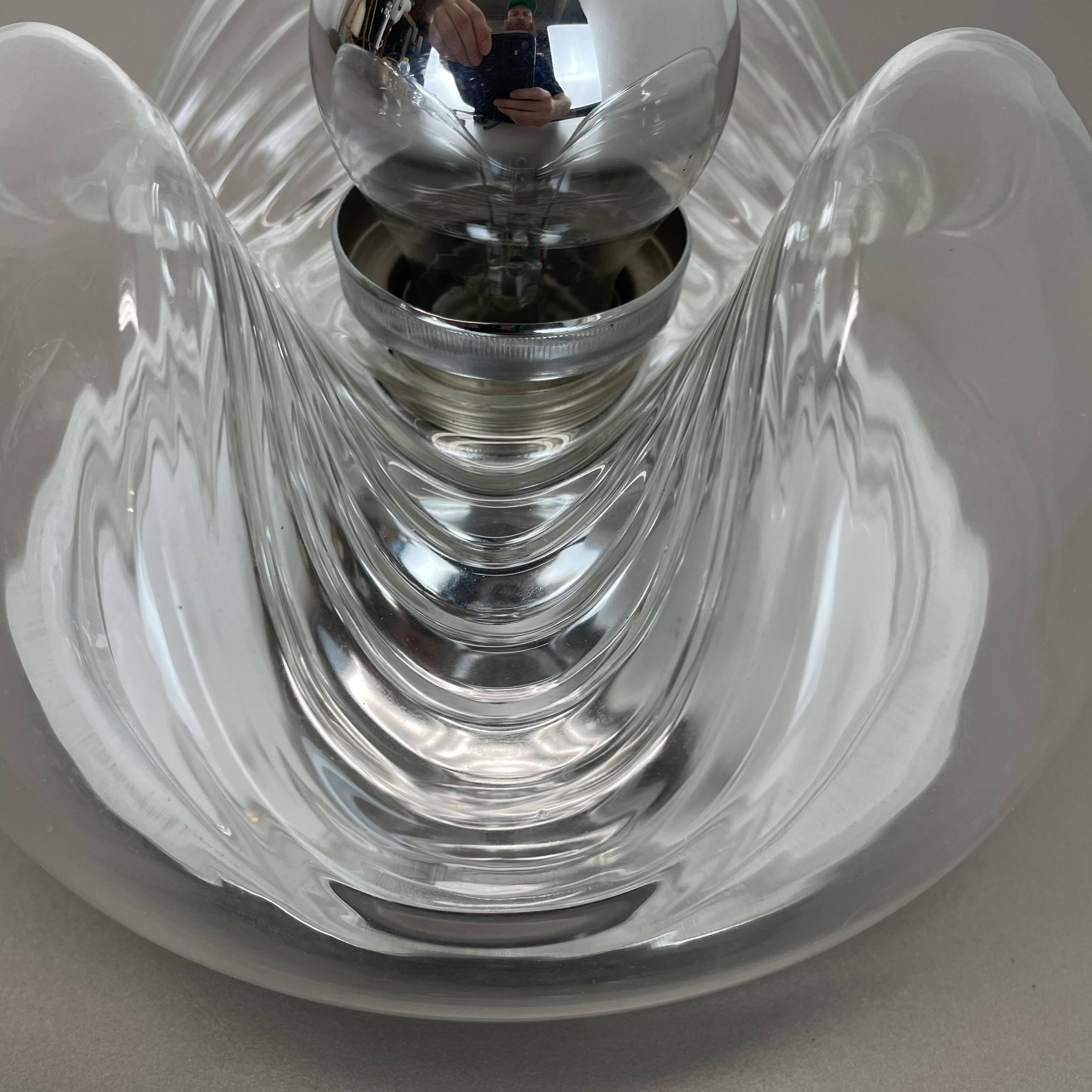 22cm "Wave" Wall Ceiling Light by Koch and Lowy, Peill & Putzler, Germany