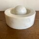 Space Age XXL ashtray in white marble, Italian design 1970.
