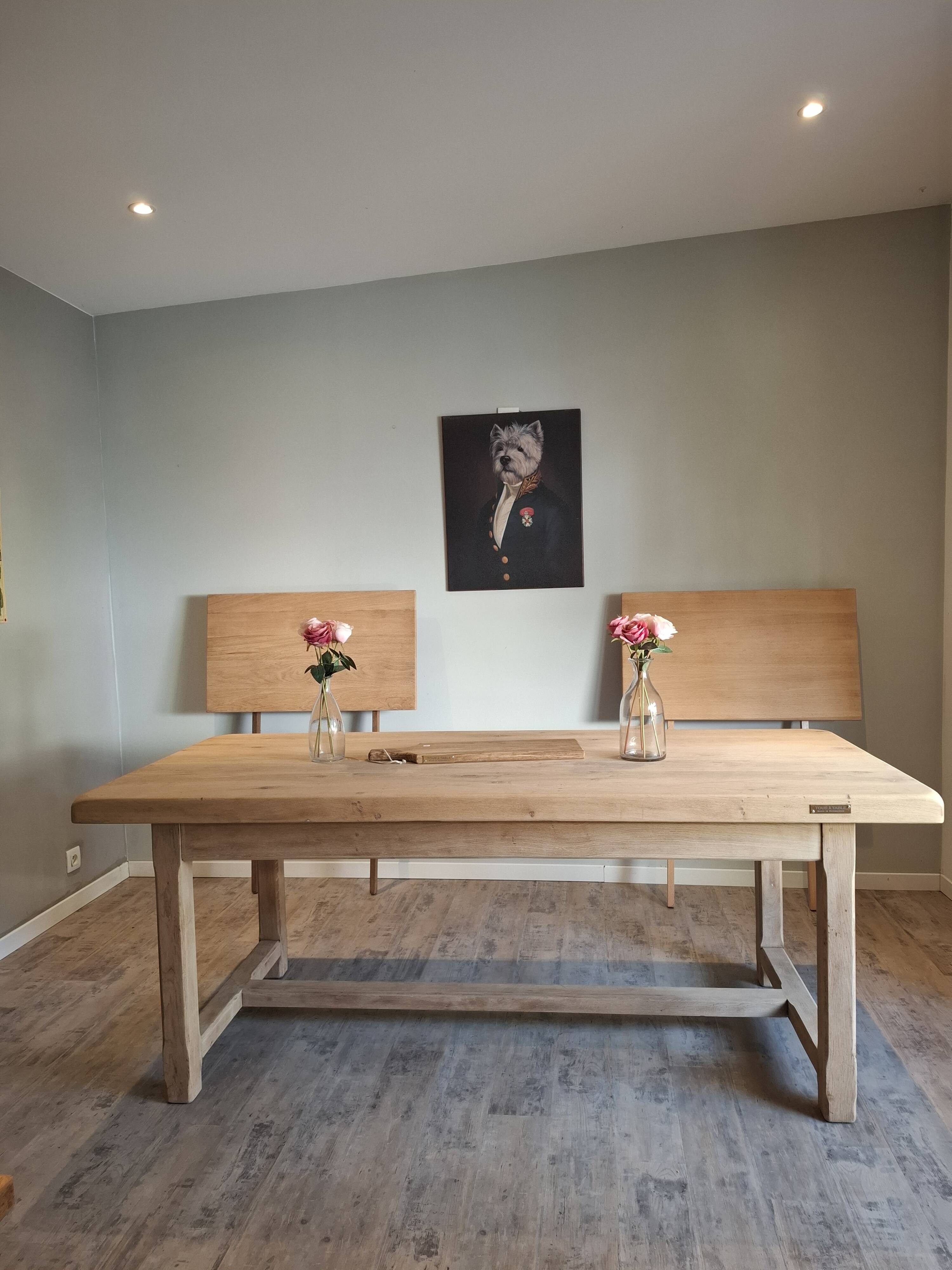 Renovated farmhouse table with extensions
