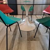 Suite of 5+1 shell chairs Pierre Guariche 1960